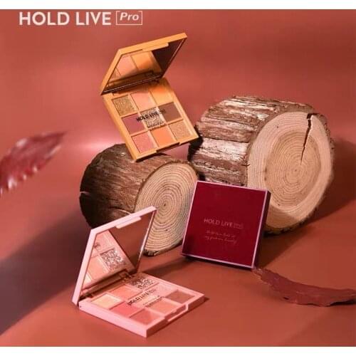 HOLD LIVE Red Velvet Honey Eye Shadow Pallet Milk Salt Cheese Dry Rose Taro Purple Makeup 9 Color Shimmer Pigmented Eye Shadow