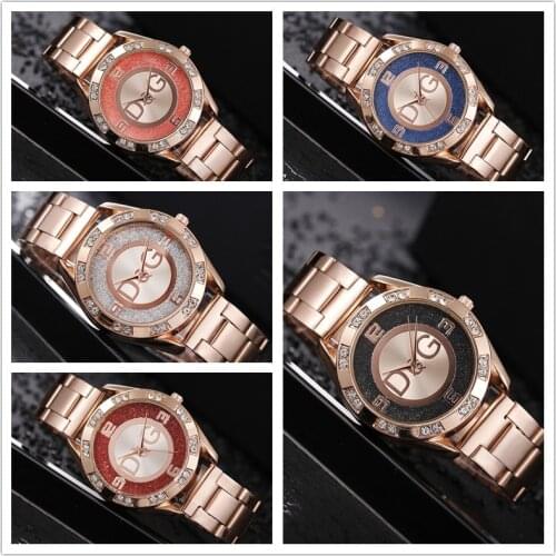 Fashion Rhinestone Stainless Steel Quartz Ladies Wrist Watches New Famous Luxury Brands Women Watch Reloj Mujer