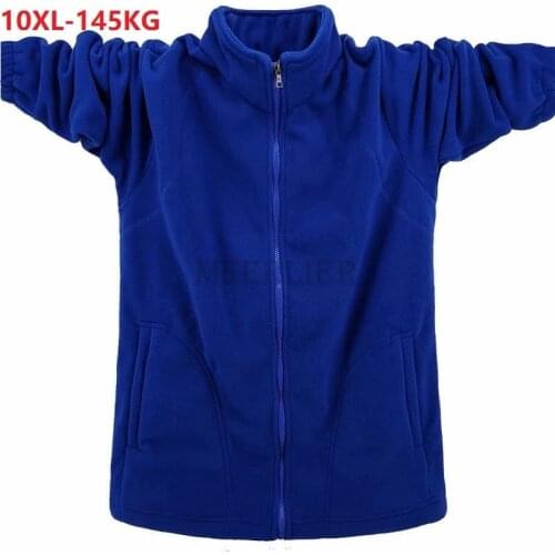 Winter men Plus size sweatshirt hoodies fleece sports coat zipper man oversize 8XL 9XL 10XL sweatshirts large size clothing 58