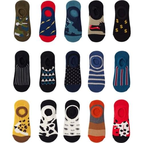 Boat socks mens invisible shallow mouth pure cotton summer thin fashion brand ins silicone non slip cotton socks childrens