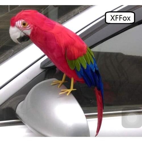 New real life red&blue parrot model foam&feather cute simulation parrot bird gift about 40cm xf0185