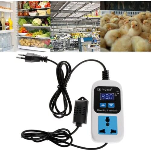 110-220V 00%~99%RH Digital Humidity Controller Humidity Moisture Control Switch Socket Outlet Inlet EU Plug Hygrometer Hygrostat