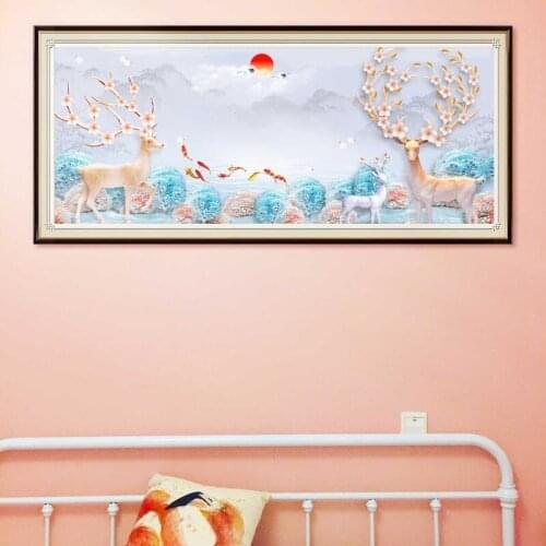 Full Square Diamond Painting Scenery 5D Red-crowned Crane Diamond Embroidery Animals Cross Stitch Home Gift Christmas Decoration