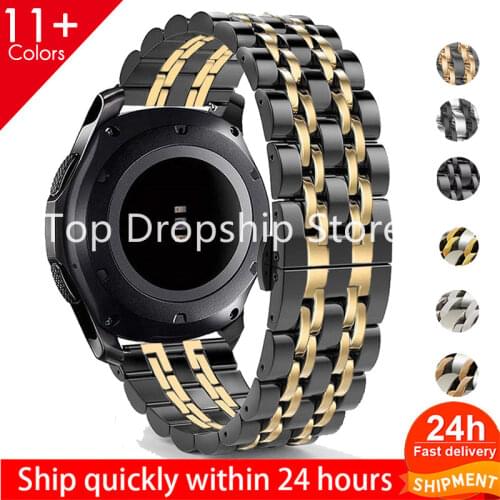 22mm 20mm Metal for Samsung Gear Sport S2 S3 Band for Amazfit GTR Strap for Huawei GT 2 42 46mm for Galaxy Watch Active 2 3 44mm