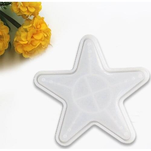 DIY Crafts Stars Shape Tray Epoxy Resin Mold Serving Board Plate Silicone Mould
