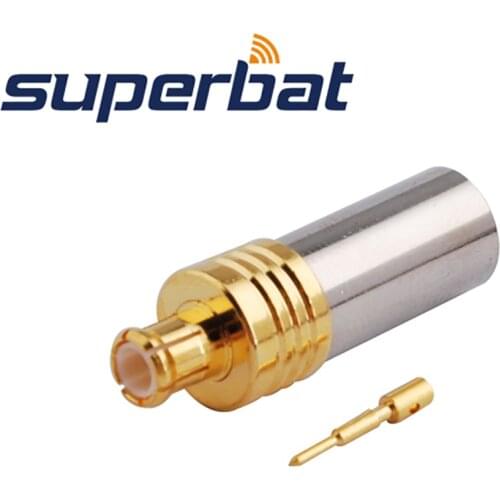 Superbat 10pcs MCX Crimp Plug Male RF Connector for Coaxial cable LMR195/RG58/RG142