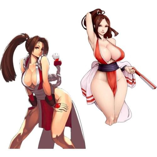 Three Ratels CDM376 Mai_shiranui Anime girl pvc sticker for car bike motorcycle laptop helmet