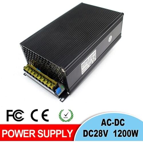 High watt Single output Power Supply Switch dc28V 42.9A 1200W Driver Transformers 110V 220V AC-DC SMPS for LED Strip Light CNC