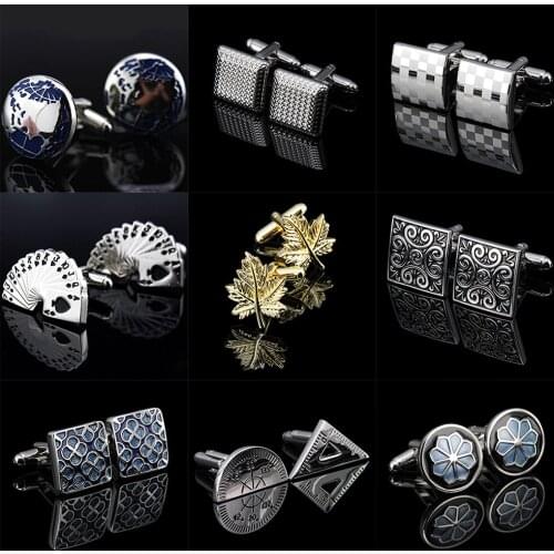 MeMolissa Luxury Fashion Laser Engraved Cufflink Wedding Cufflinks High Quality 18 style for Mens Jewelry