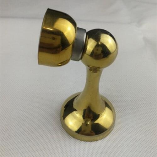 Gold Stainless Steel Magnetic Door Stops Door Stopper Holder Catch Floor Fitting With Screws For Home Bedroom Toilet Hardware