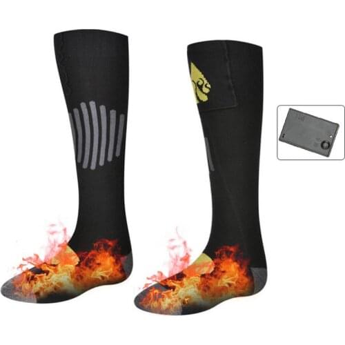 1 Pair Autumn and Winter Heating Warm Sport Socks Removable Battery Heating Socks for Men
