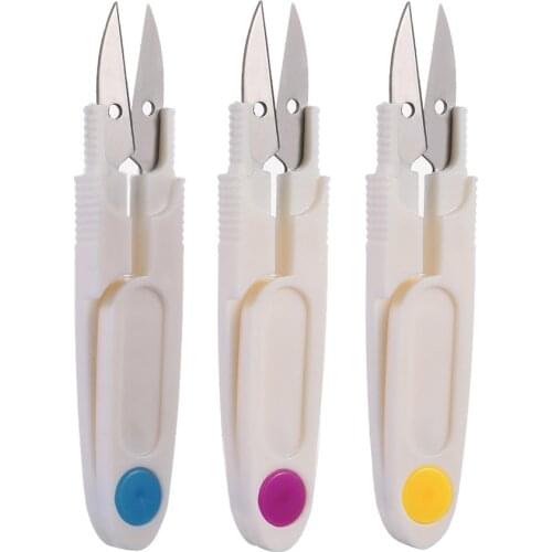 1PC Stainless Steel Sewing Scissors With Cover Line Thread Cutter Cross-stitch Gauze Clipper Tailor Home Trimmer Accessory Tools