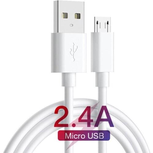 2.4A Micro USB Cable Fast Charging Sync Data Mobile Phone Android USB Charger Cables for Samsung Huawei Honor Redmi Meizu Note