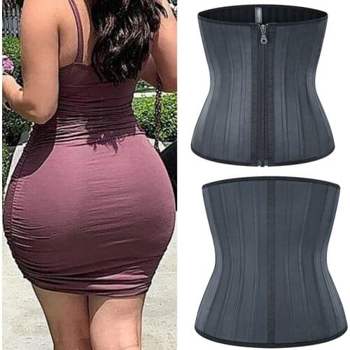 25 Steel Bone Waist Trainer Stomach Slimming Belly Belt Modeling Straps Corset Latex Waist Cincher Body Shaper Fajas Shaperwear