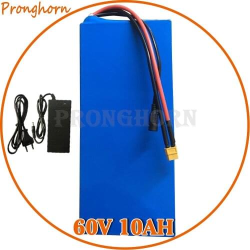 60V Battery 60V 10AH Electric Bicycle Battery 60V 10AH lithium Battery With 40A BMS +67.2V 2A Charger For 1000W 1500W Motor
