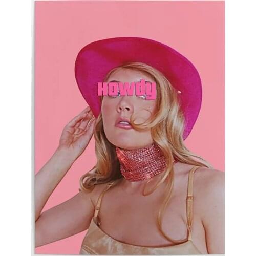 5d Diy Diamond Painting Pink Girl Hat Poster Cartoon Nordic Diamond Mosaic Embroidery Cross Stitch Full Drill Home Decor Gift