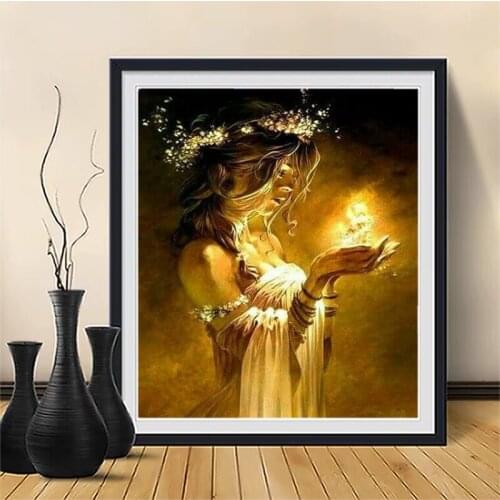 Diamond Embroidery Sale 3D Rubik Diamond Painting,Elf girl,fantasy,Cross Stitch Square Full Mosaic Needlework Home Decoration