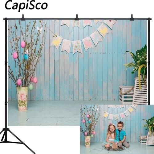 Capisco Photography Backdrop Easter Egg Spring Room Wood Wall Decor Kid Newborn Background Photo Studio Photobooth Photocall