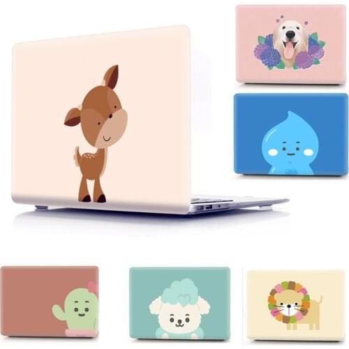 New Cute Animal Pattern Laptop Shell Cover Case For Apple Macbook Air Pro 11 12 13 15 Protective Bag Sleeve for Mac 16 Touchbar
