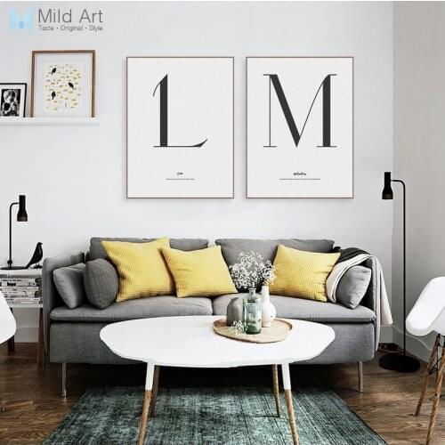 Black and White Minimalist Typography Letter Quotes Poster Prints Nordic Living Room Wall Art Pictures Home Deco Canvas Painting