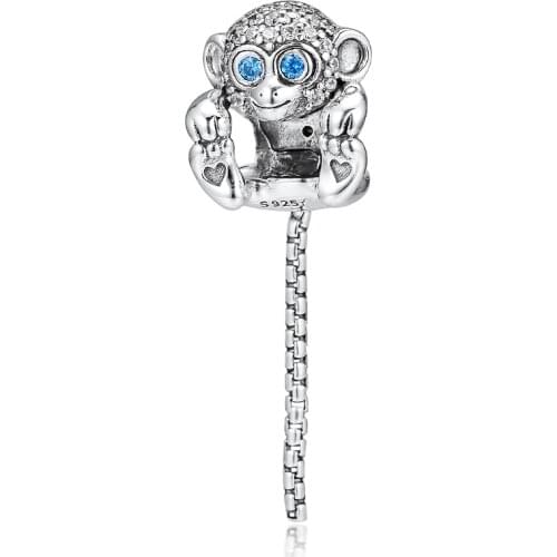 CKK Silver 925 Jewelry Sparkling Monkey Charm Fashion Beads Fits Original Bracelets Sterling Silver Making