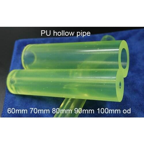 60mm 70mm 80mm 90mm 100mm od elastic open tube pu hollow pipe polyurethane Hollow Rod flexible hollow bar