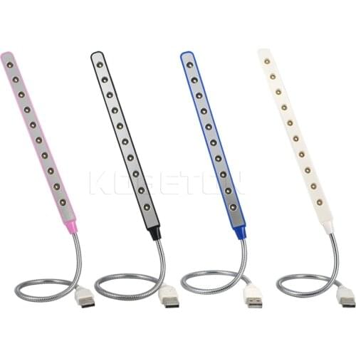 Kebidumei AP flexible USB light Book lighting 10 Mini LED lamps Bright Soft Light Mutil Colors for Laptop Desktop PC