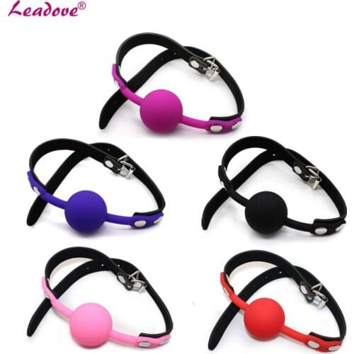 Hot Stuffed Soft Silicone Oral Fetish Open Mouth Gag Ball Sex Bondage Restraints Adult Sex Toys For Women Slave Gag for Couples