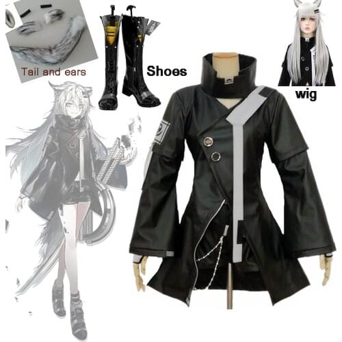 Game Arknights Cosplay Lappland Costume Shoes Boots Jacket Outfit Full Set Uniform Adult Halloween Carnival Costume wig Shoes