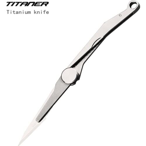 Titanium alloy small knife mini folding Home kitchen gadget multi-purpose fruit knife replacement blade can pass security