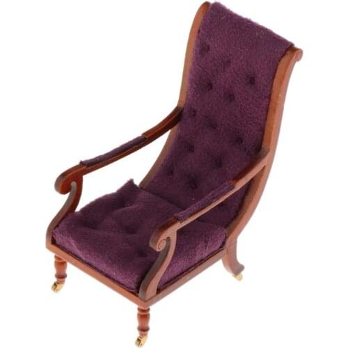 Mini Dollhouse Sofa, 1/12 Dollhouse Furniture Miniature Couch Deck Chair Model