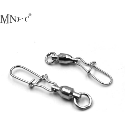MNFT 70Pcs/Pack Fishing Connector Swivels Interlock Snap Rolling Swivels Snap Connectors Available