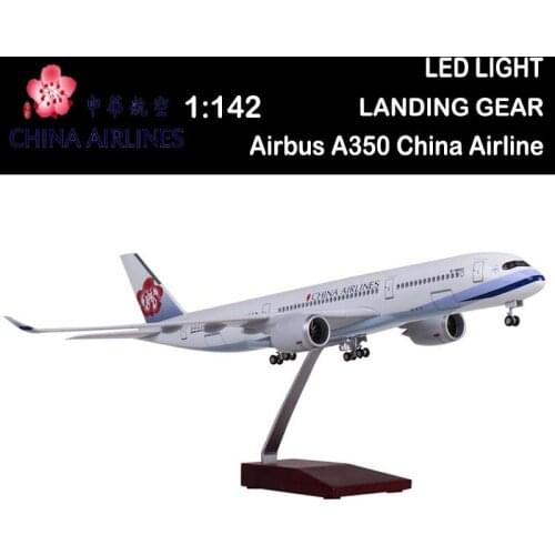 1/142 Scale 47CM Airplane Airbus 350 A350 China Airline Model Diecast for Children Boys Resin Plane Model Toy Airliner Display