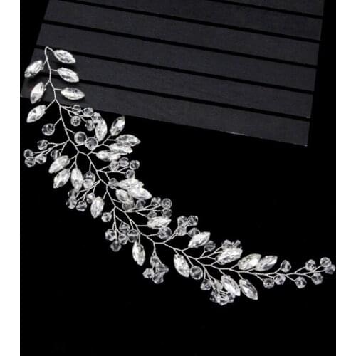 Fashion Crystal Bride Headbands Prom Hair Jewelry For Best Handmade Pearl Rhinestones Hairwear Wedding Hair Accessories