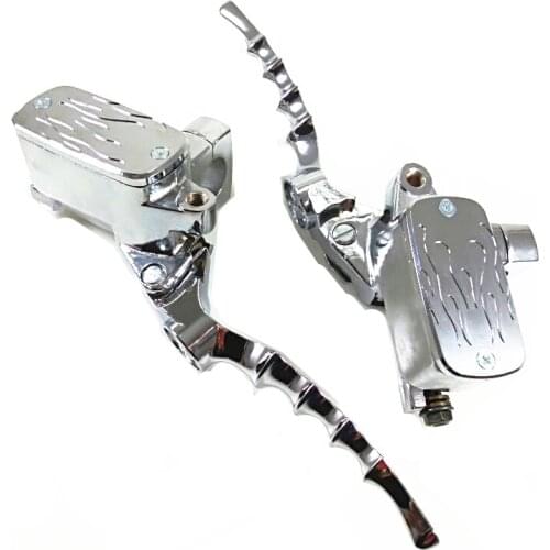 Motorcycle 1'' 25mm Flamp Handlebar Control Reservoir Brake Hydraulic Clutch Levers For Harley Honda Yamaha Suzuki Kawasaki