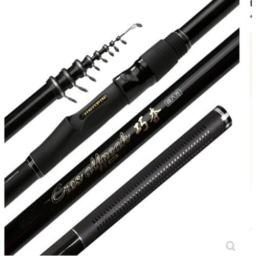 New Telescopic Lure Rod 3.6M 4.5M 5.4M 6.3M Carbon Fiber Cork Wood Handle Spinning Rod Fishing Pole Tackle