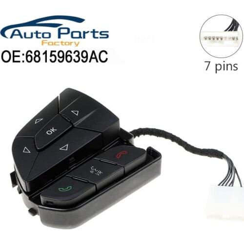 New Steering Wheel Radio Control Switch For 2014 2015 Dodge Durango Grand Cherokee 68159639AC 68159639AB