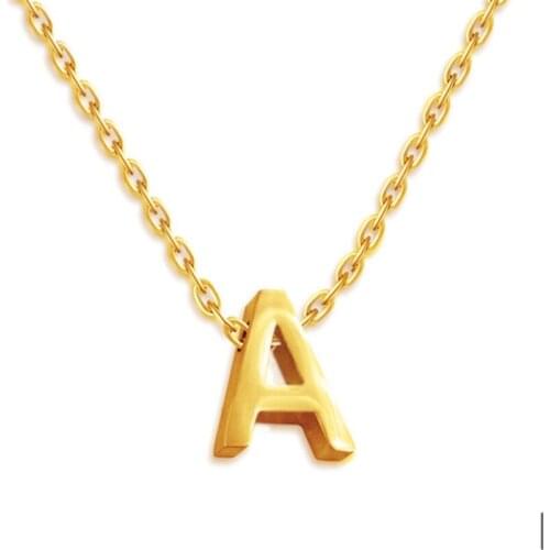 Initial Letter Necklace For Women Tiny A-Z Necklaces Cute Stainless Steel Gold Pendant Necklaces Jewelry Gifts for the new year