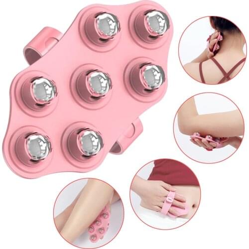 Roller Ball Body Massage Glove AntiCellulite Muscle Pain Relief Massager Neck Back Shoulder Leg Massage Stovepipe Meridian Brush