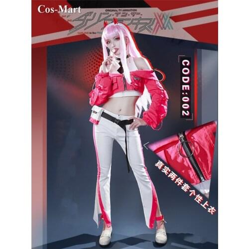 Hot Anime DARLING In The FRANXX 02 Cosplay Costume Sweet Cute Uniforms Full Set Female Activity Party Role Play Clothing S-XL