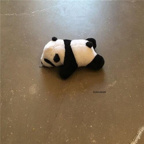 10CM Approx. Little Panda Stuffed Toys For Baby Children Gift ,Key Clip Chain Plush Doll