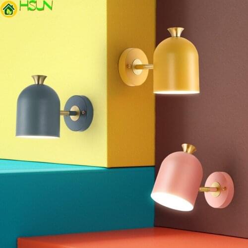 Simple Bedside Lamp Wall Lamp Nordic Bedroom Modern Aisle Corridor Hotel Golden Background Wall Lamp Creative LED Lamp