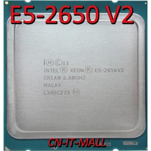 Pulled E5-2650 V2 cpu 2.6GHz 20MB Cache 8 Cores 16 Threads LGA2011 Processor
