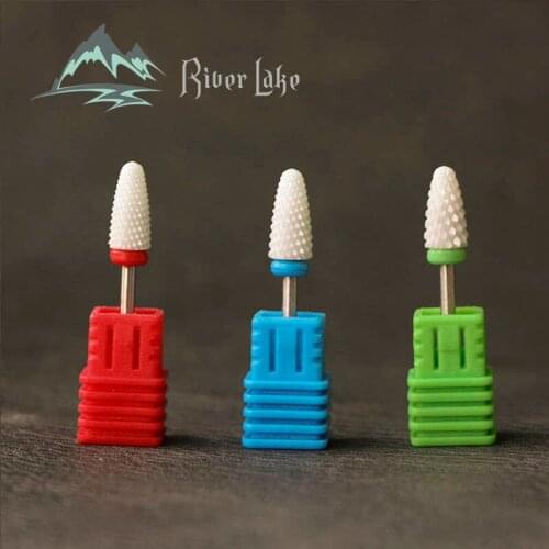 River lake Hot 1Pc High Quality Flame Ceramic Nail Drill Bit Rotary Burr For Electric Manicure Drill Nail Art Tools Nail Salon