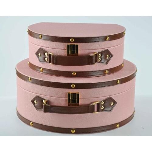 Pink half round suitcase handbag cosmetic case storage box childrens room decoration cutting dies fidget spinner wedding