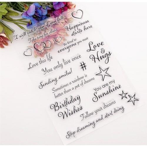 14.5x21cm best wish transparent seal clear stamps silicone seal TPR roller stamps DIY scrapbook album / card production