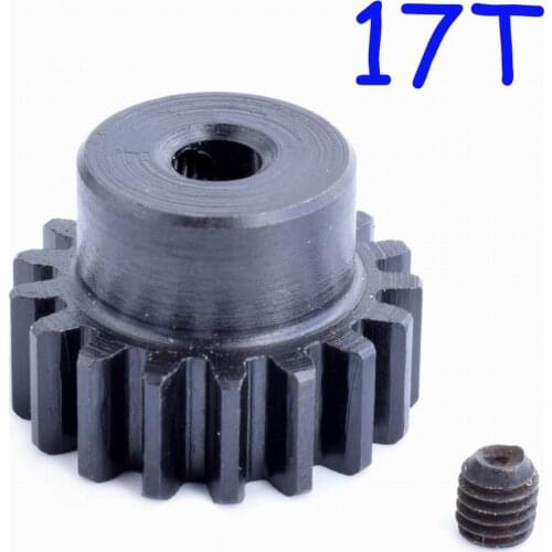 Steel Metal Motor Pinion Gear 17T 0.8 Module For 1:10 Himoto E10MT E10MTL Bowie Off Road Monster Truck Spare Parts