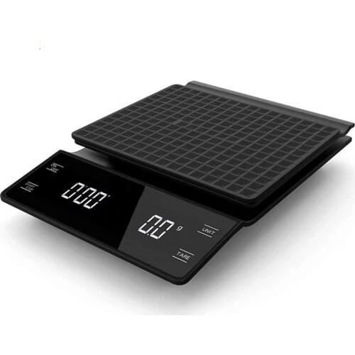 Smart Coffee Scale with Timer Waterproof Electronic Drip Coffee Scale 3KG/0.1g Precision Kitchen Scale Food Scale Silicone Pad