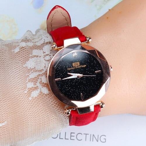 Ladies Watch Starry Sky Female Leather Quartz Wrist Watch Elegant Women Watches Bracelet Watch Montre Femme 2019 Reloj Mujer