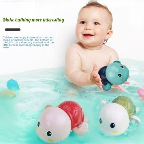1pcs Cute Cartoon Toddler Bath Toys Wind-Up Turtle Bathroom Baby Clockwork Animal children Toy